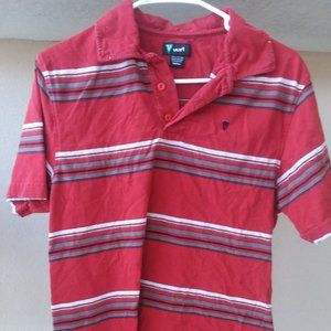 Vurt Red Pattern Collared Shirt
